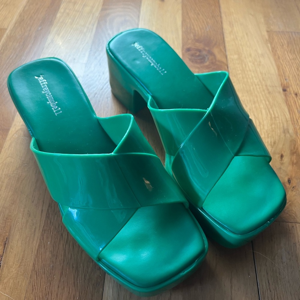 Jeffrey Campbell Emerald Green Mules